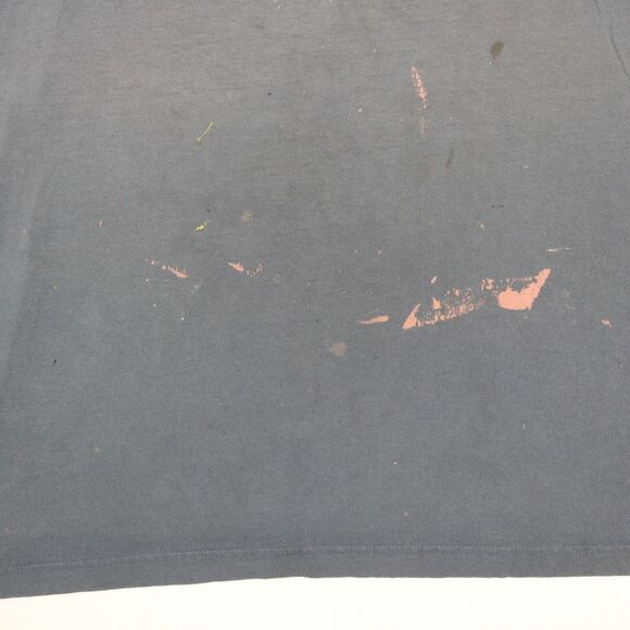 Thrashed Sun Faded Columbia Bass Fishing T-Shirt Paint Bleach Distress 2XL - Picture 6 of 8